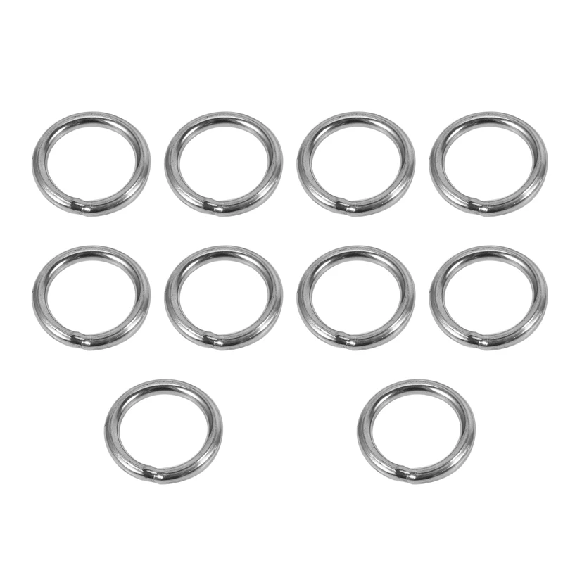 M4 X 30Mm Stainless Steel Strapping Welded Round O Rings 10 Pcs