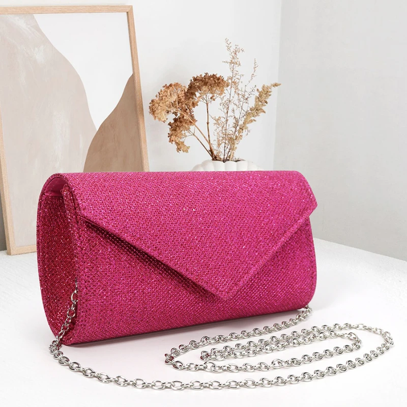 

Glitter Envelope Handbag Women's Evening Bag Ladies Day Clutch Daily Clutch Wedding Party Bling Metal Chain Crossbody Bag