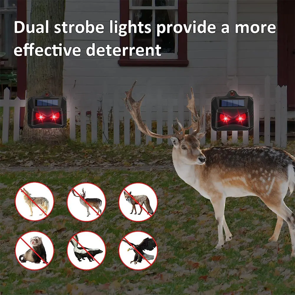 

Outdoor Solar Powered Wild Boar Repellent Infrared Sensing Wild Animal Dog Cat Repellents