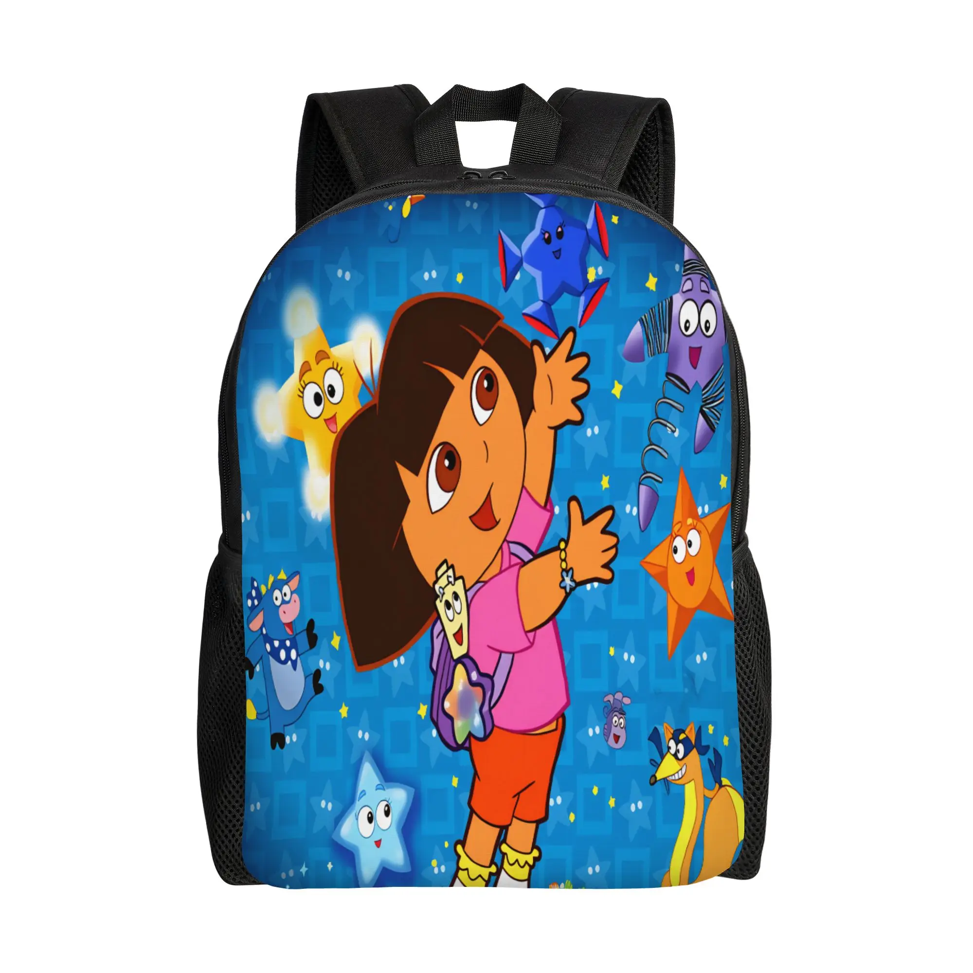 D-Doras and Friends Backpack  Trekking Backpacks Men Kawaii School Bags Colorful Soft Rucksack