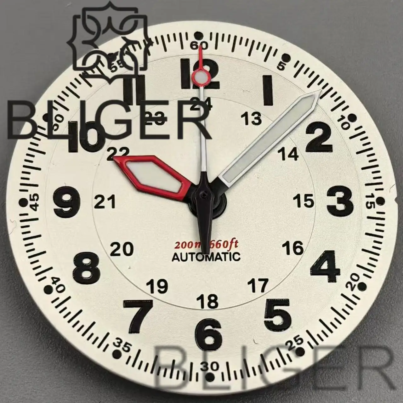 

BLIGER Pilot 29 мм Белый без светящегося циферблата подходит для NH35/36 ETA PT