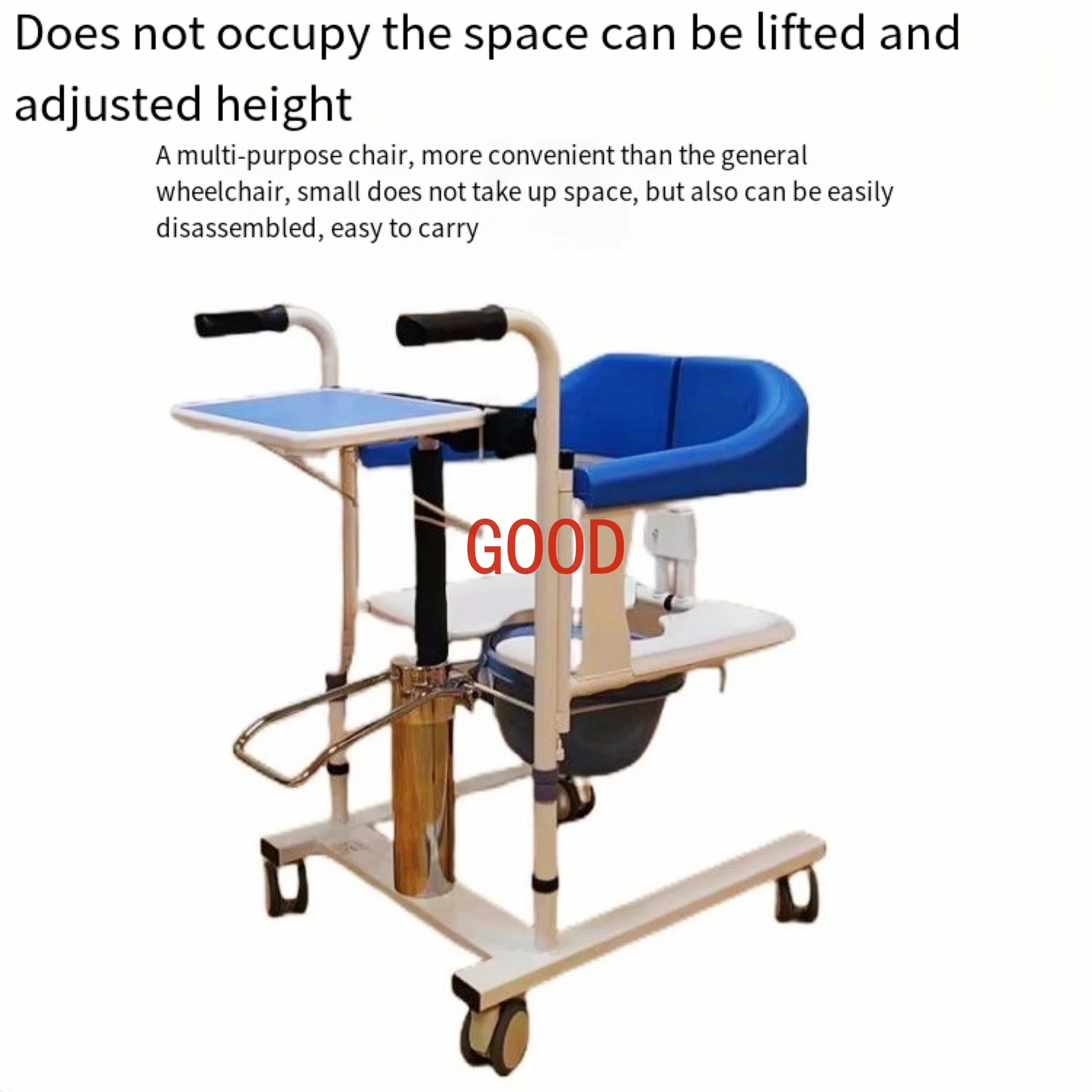 Hydraulic Lift Elderly Patient Home Equipment Multifunctional Disabled Bathing Toilet Transfer Chair Max Load-bearing 150kg