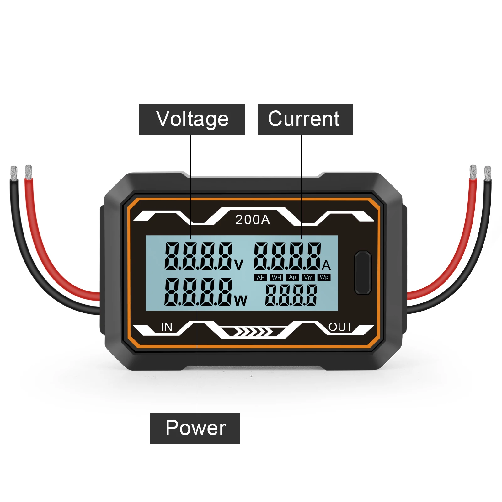 200A RC Watt Meter High Precision Voltmeter Ammeter DC 0-60V Power Analyzer Battery Tester Backlight LCD Digital Wattmeter