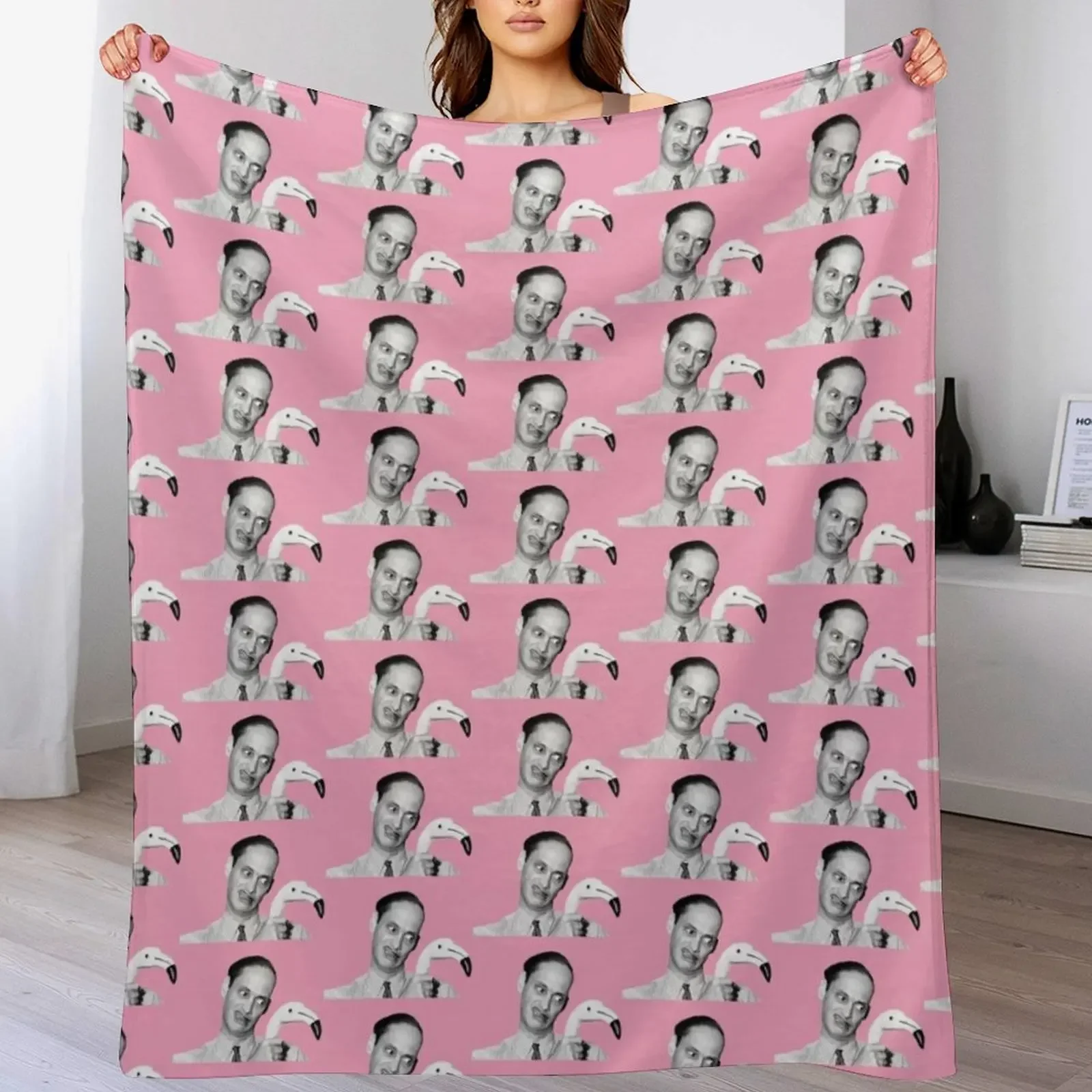 

John Waters Pink Flamingos Throw Blanket Bed linens Large blankets and throws for babies Blankets