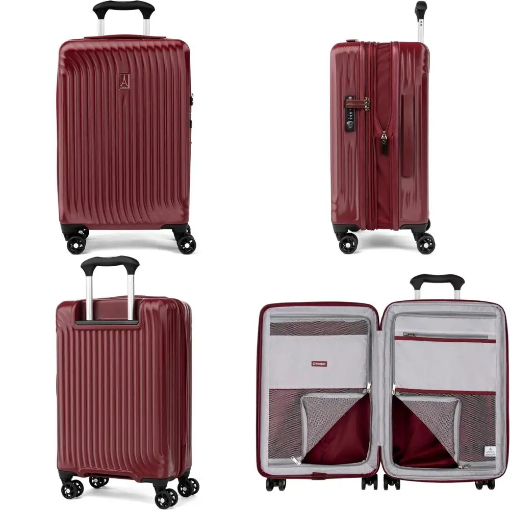 

Lightweight Hard Shell Polycarbonate Expandable Spinner Luggage, 8 Wheels, Carry-On Suitcase for Cabin Travel