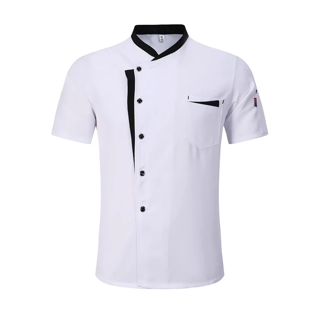 Uniforme de chef de restaurant unisexe, chemise à manches courtes et longues, veste de chef, vêtements nous-mêmes