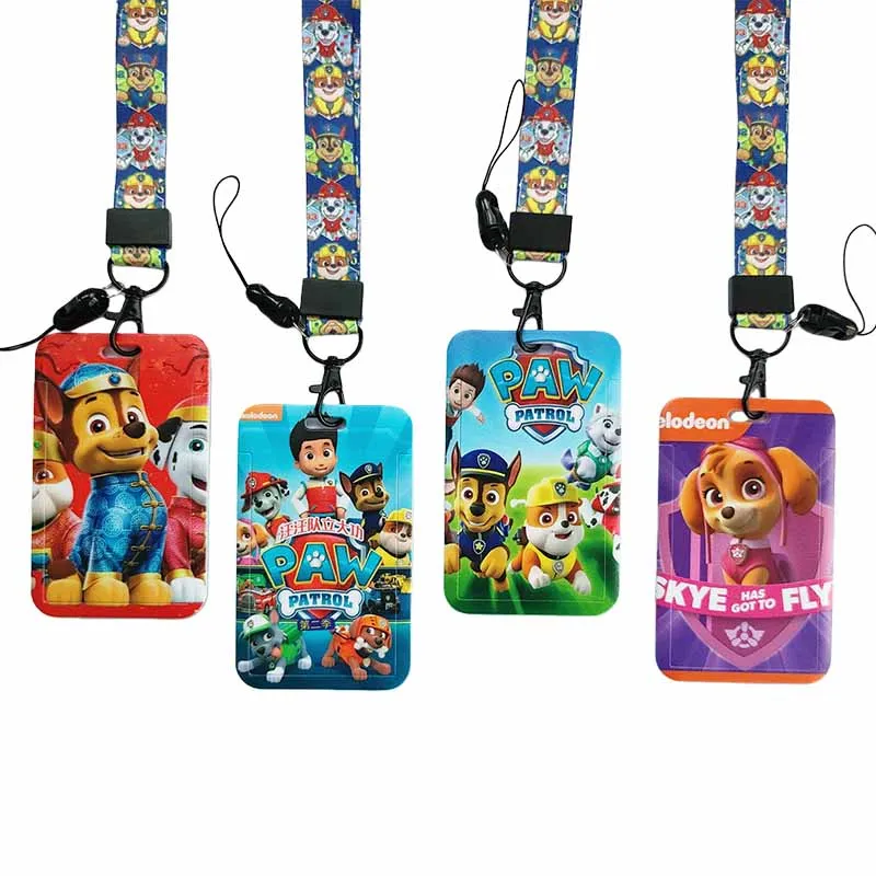 สายคล้องคอสำหรับใส่บัตร Paw Patrol Chase พร้อมจี้สำหรับเด็ก ลายการ์ตูนอนิเมะ น่ารัก ใช้เป็นพวงกุญแจได้