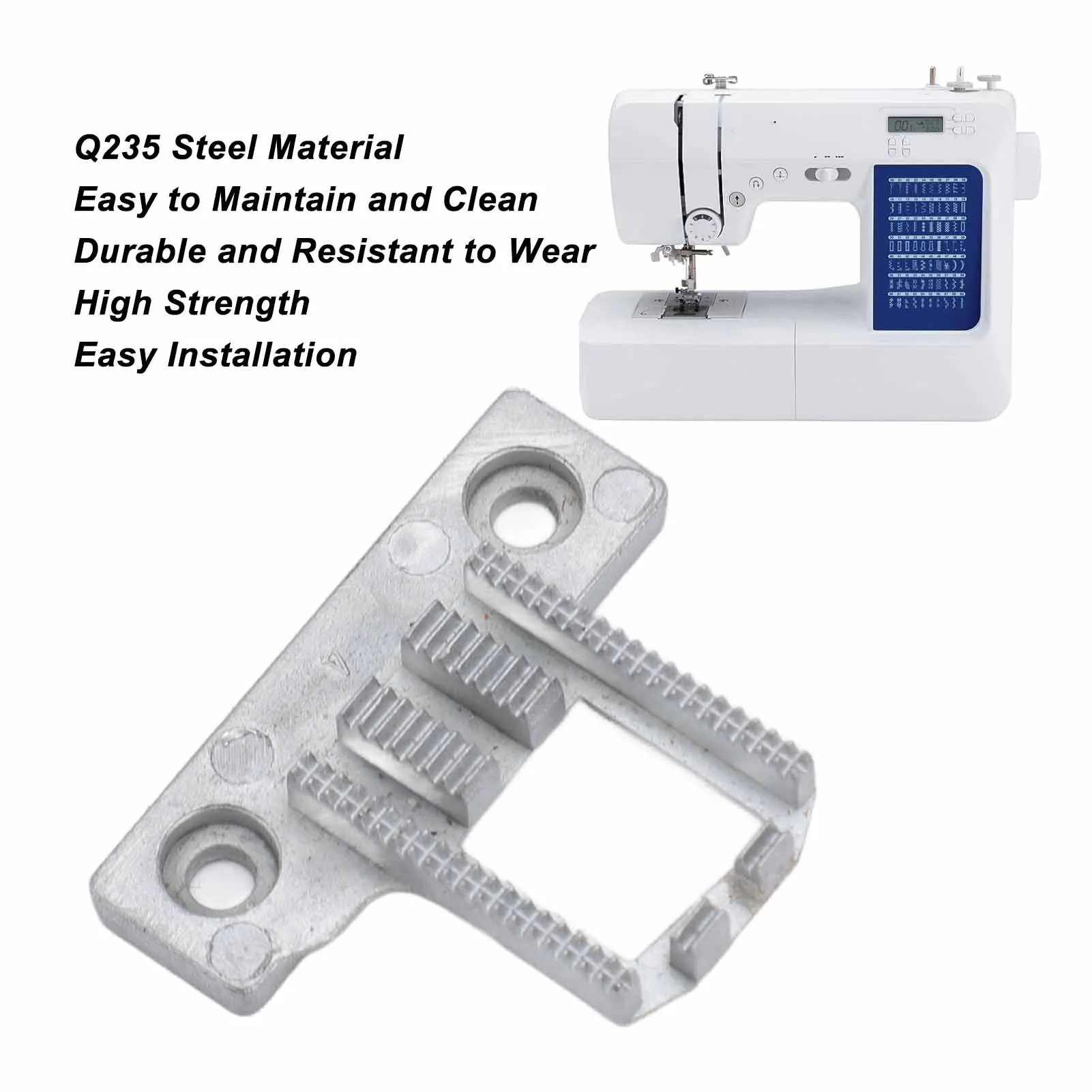 Sewing Machine Feed Dog Q235 Steel High Strength Easy Installation Feed Dog For Sewing Machine Replacement