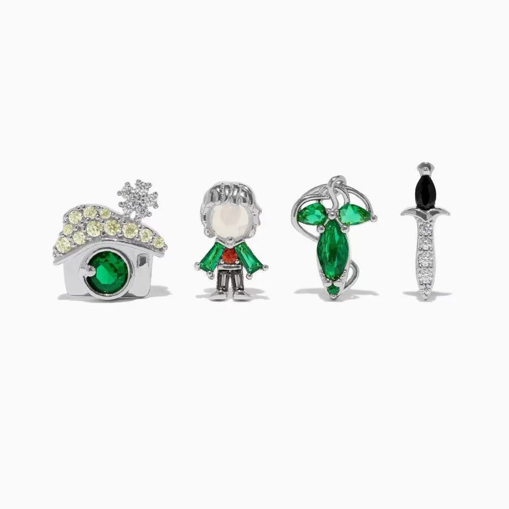 Lovely Cartoon Stud Earrings for Women Gold Plated Colorful Cubic Zirconia Jewelry Gift view 2