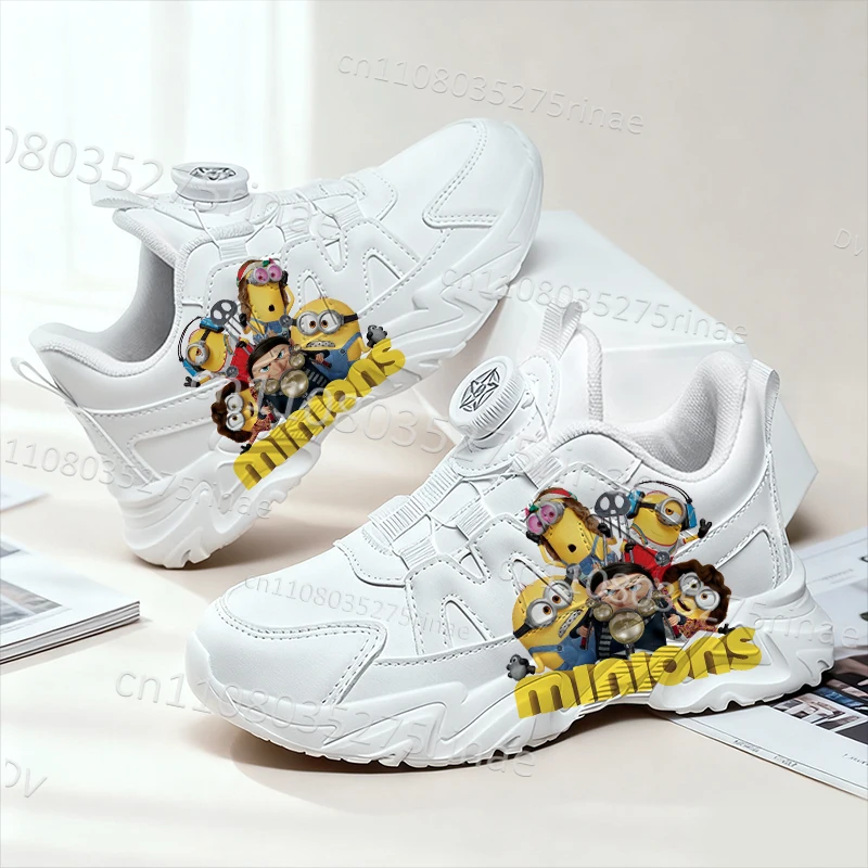 

2026 Popular Minions Youth Children's Shoes Boys Girls High Quality Genuine Leather Design Comfortable Anti Slip Walking Shoes