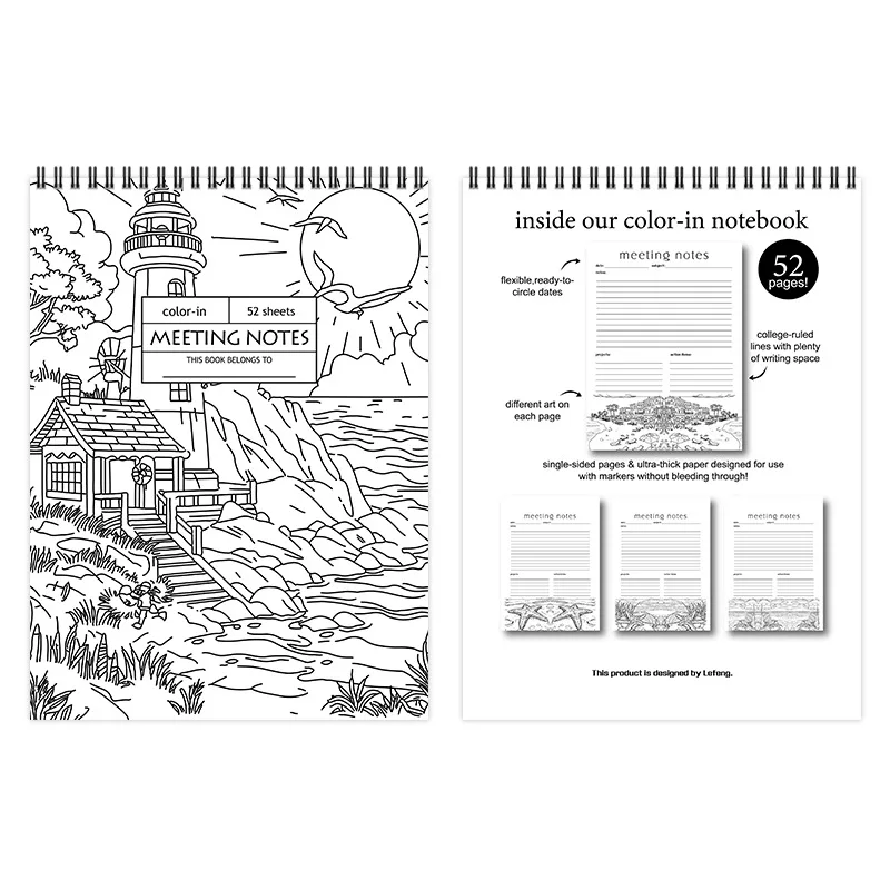 52 Week Summer Meeting Minutes Notebook Work Notes Journal Weekly Task Tracker Meeting Summary Organizer for Office and Project