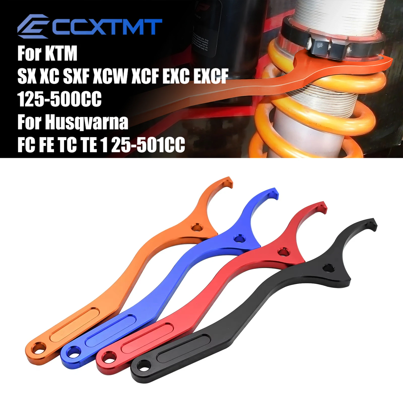 

Motorcycle CNC Aluminum Rear Absorber Damping Shock Spanner Wrench Tool For KTM 125cc-500cc XC-W XCF-W EXC EXC-F SX SX-F XC XC-F