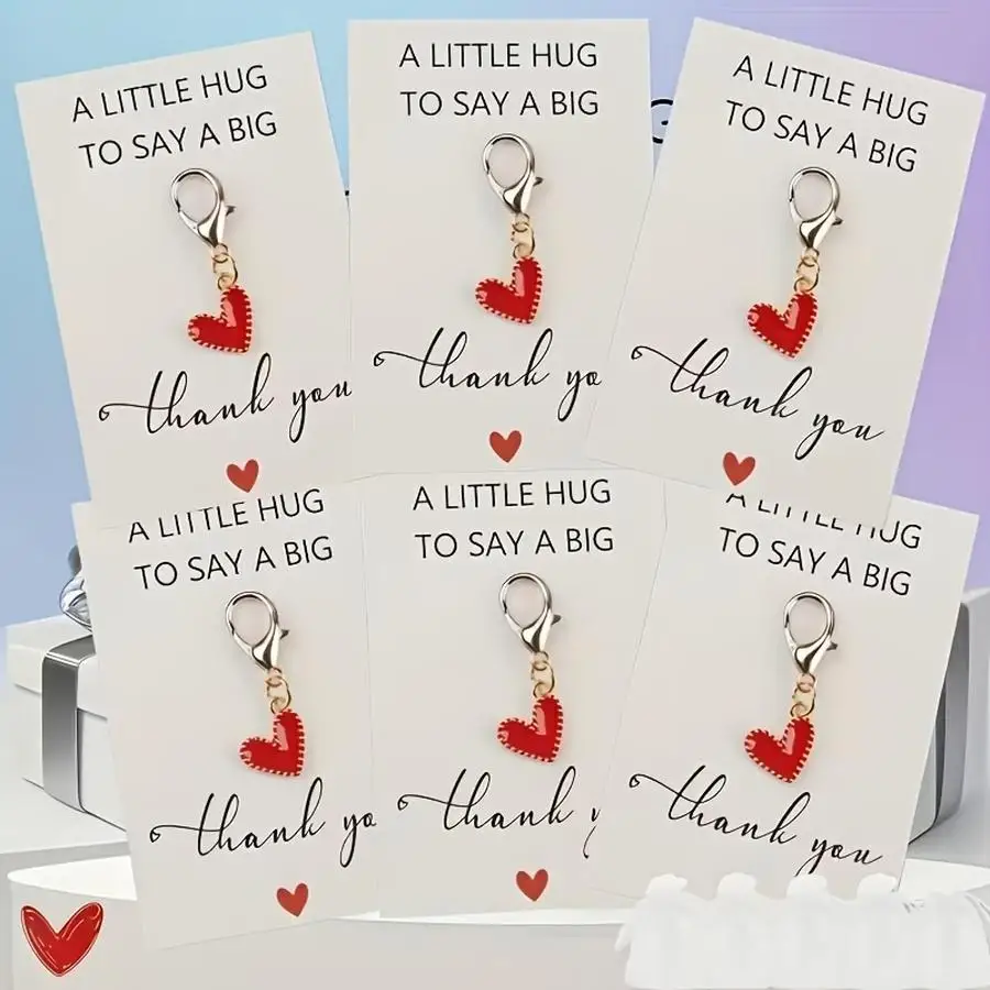 1/5/10/20/50/100pcs Gift for Her/Him: 18-Piece Set (6 Sets) Gold Water Drop Keychains - Includes Valentine's Day Cards and Organ