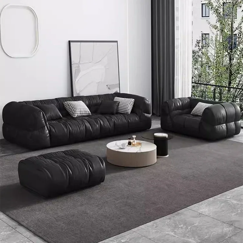 Design Vintage Long Living Room Sofas Cinema Relax Unusual Family Factory Couchs Double Cheap Sofa Para Sala Home Furnitures