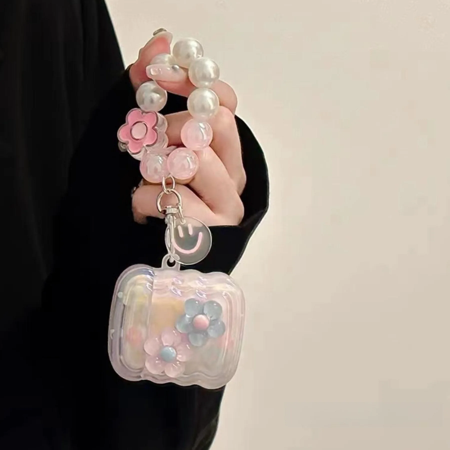 لؤلؤة زهرة سيليكون لينة للصدمات سوار الحب ins لطيف سماعة لاسلكية تعمل بالبلوتوث حقيبة سماعة الاذن ل أبل Airpods برو 2nd 3 2 1