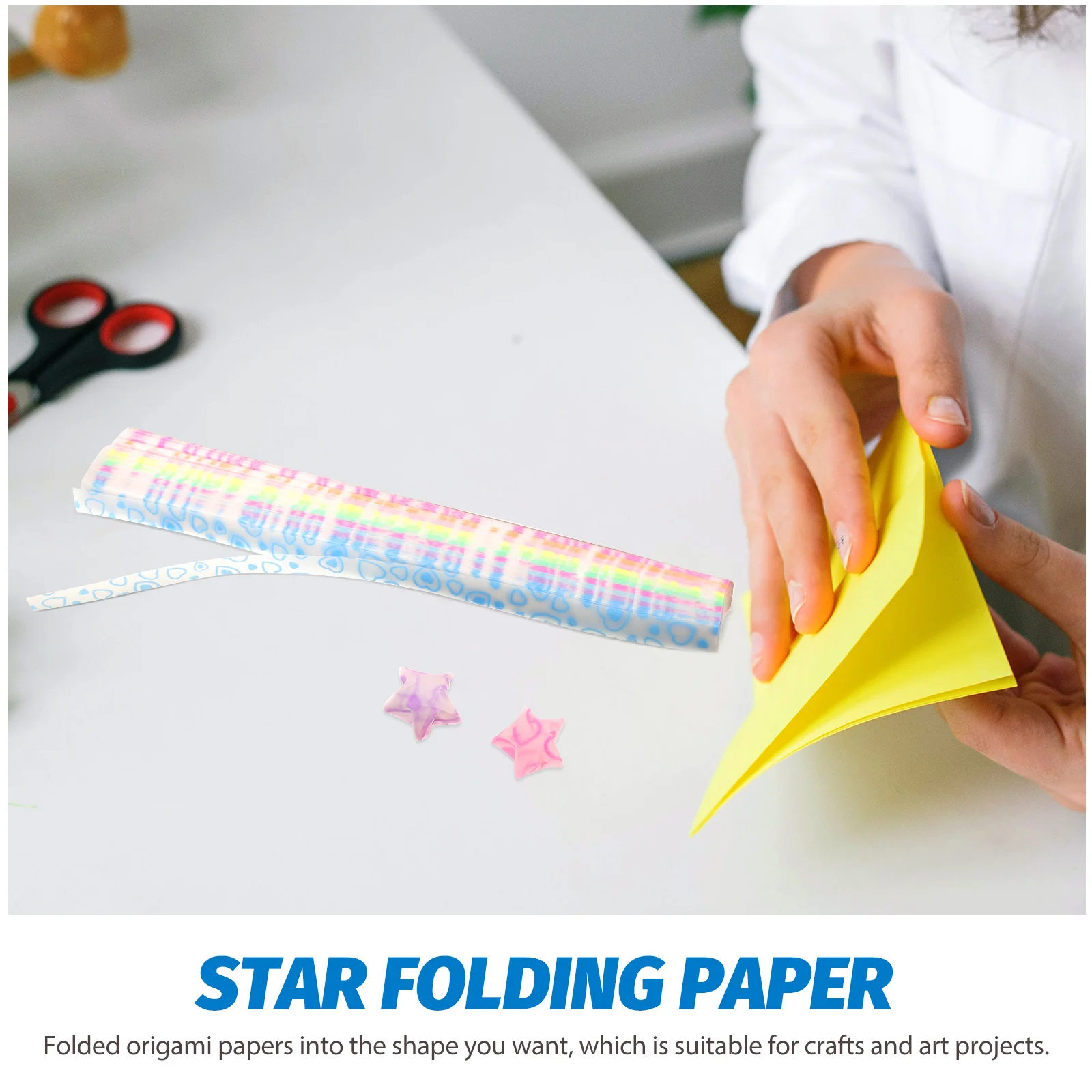 

210pcs Stars Paper Origami DIY Crafts Art Project Kids Students Folded Lightweight Carry Store Scrapbooking Decoupage Card