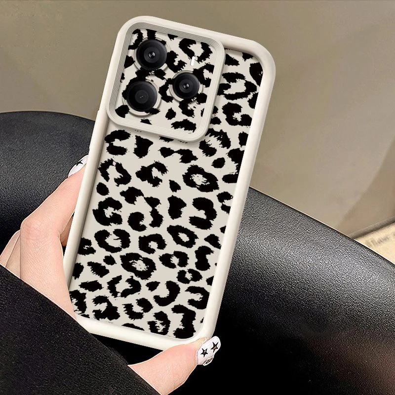 ليوبارد طباعة نمط لينة جراب هاتف ل Xiaomi Poco X7 X6 F6 X5 Pro ل Poco M6 برو C65 للصدمات غطاء سيليكون من البولي يوريثان Fundas