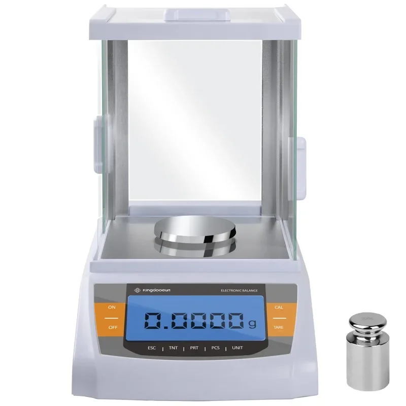 Laboratory Analytical Balance Scale 0.1mg/0.0001g Digital Scale Electronic Balance 220g with Windshield and Calibration Weight