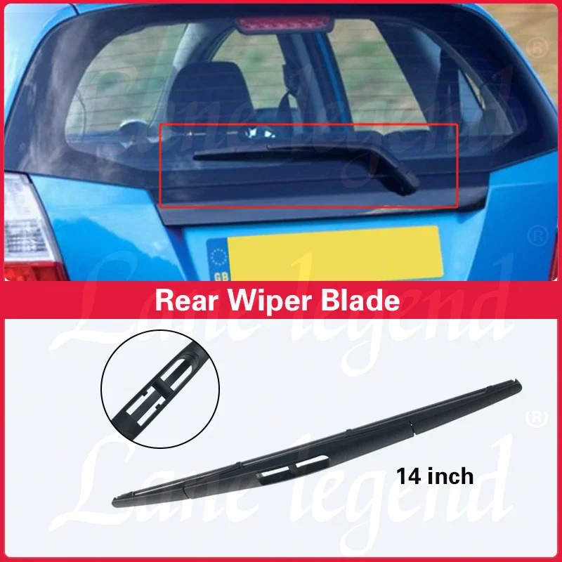 Honda Fit Jazz 용 14 "후면 유리 앞 유리 와셔 와이퍼 블레이드 2009 2010 2011 2012 2013 2014 자동차 액세서리 액세서리