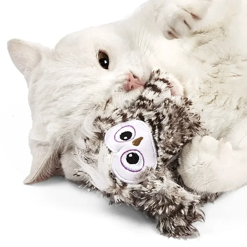 ترفرف الطيور القط لعبة التفاعلية الكهربائية الطيور اللعب السيارات الضرب أجنحة الغمامة تويتيت البومة داخلي القطط الحيوانات الأليفة لوازم مشابك شعر