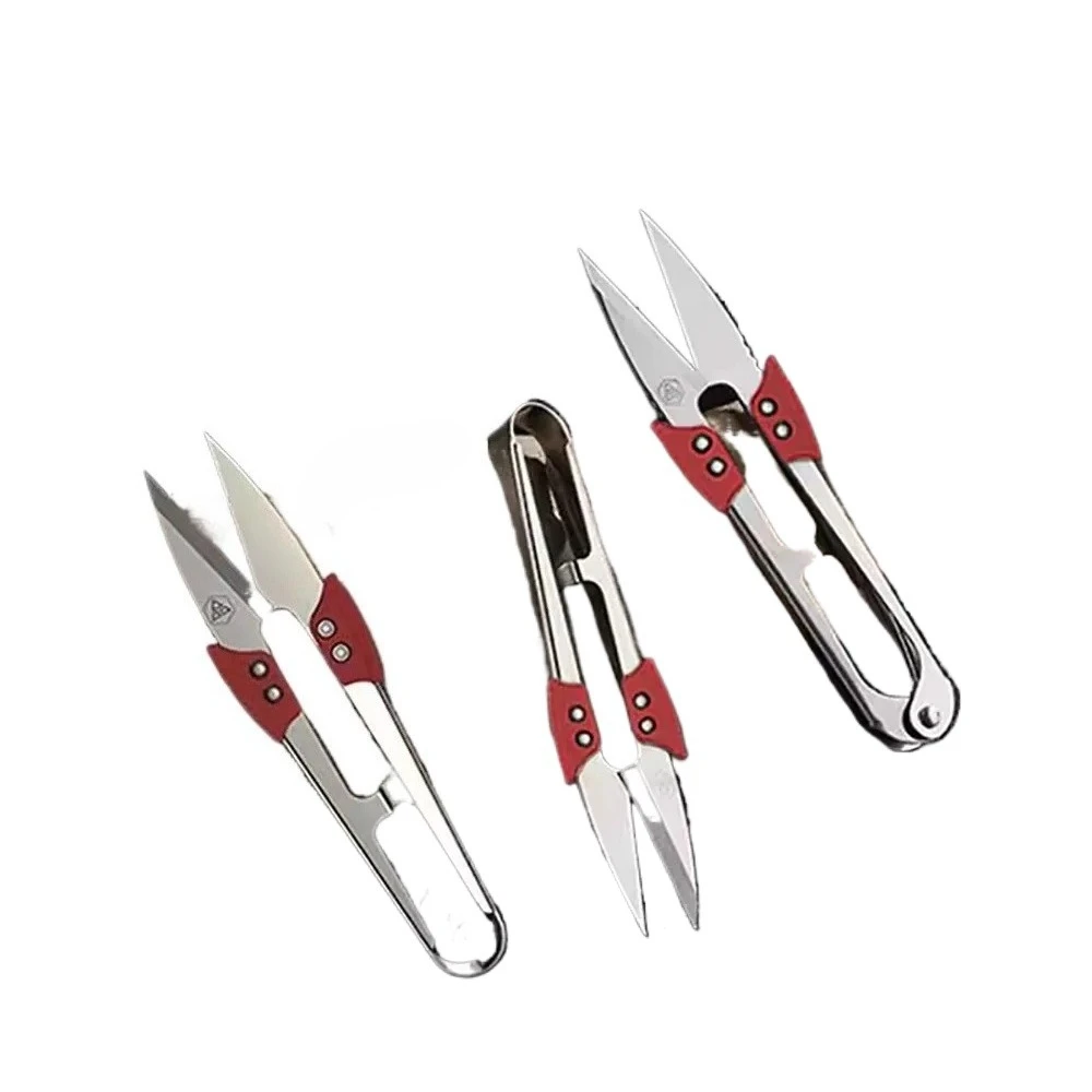 3Pcs Stainless Steel U Type Thread Clippers Spring Yarn Snips Sewing Cross Stitch Embroidery Fabric Thread Cutting Scissors