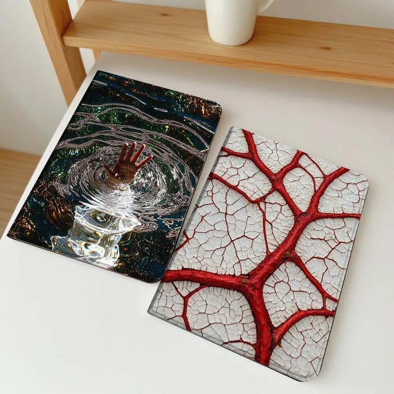 

Raised Hand Water Ripple Gift Tablet Case For Apple iPad Air Pro mini 1 2 3 4 5 6 7 8 9 11 M2 M3 M5 M4 5th 6th 7th 10th 11th