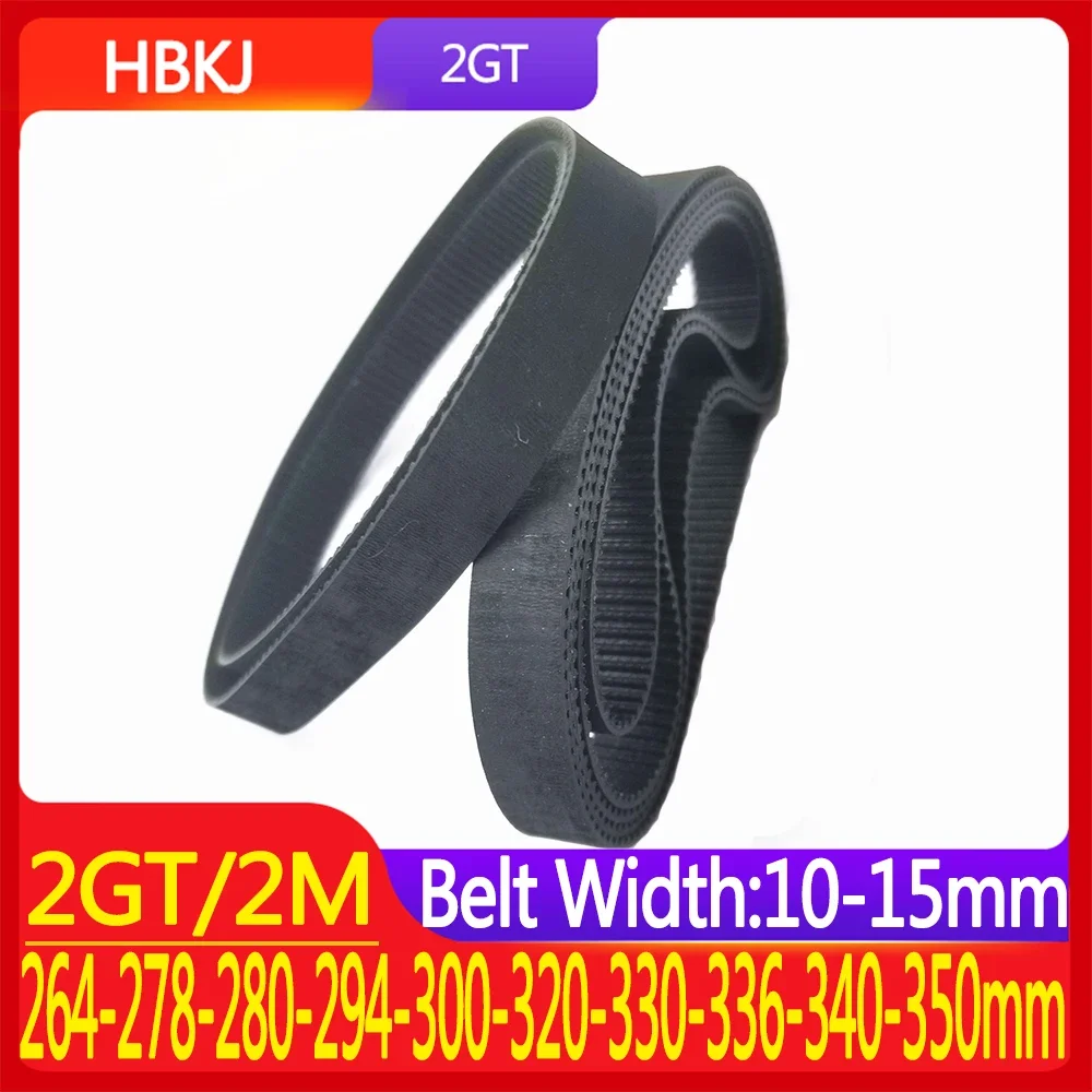 

2GT Rubber Synchronous Belt 264 278 280 294 300 320 330 336 340 350mm Rubber Width Belt 10/15mm For 3D Printer Part 2MGT