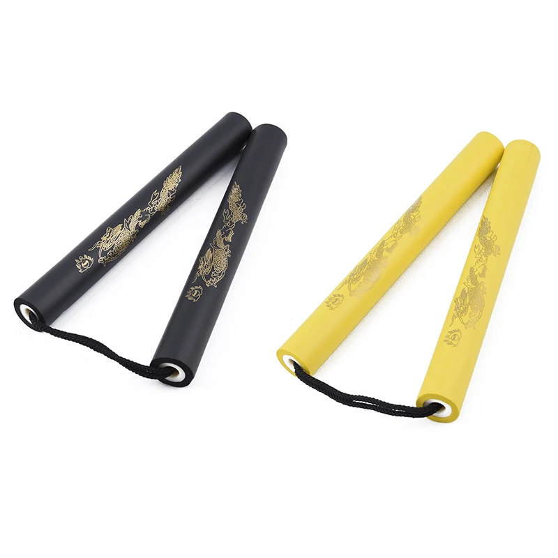 2 pz/lotto Arti Marziali Nunchaku Schiuma Per Bambini Arti Marziali nunchucks bastoncini in acciaio inox kung fuTrainer Per Principianti