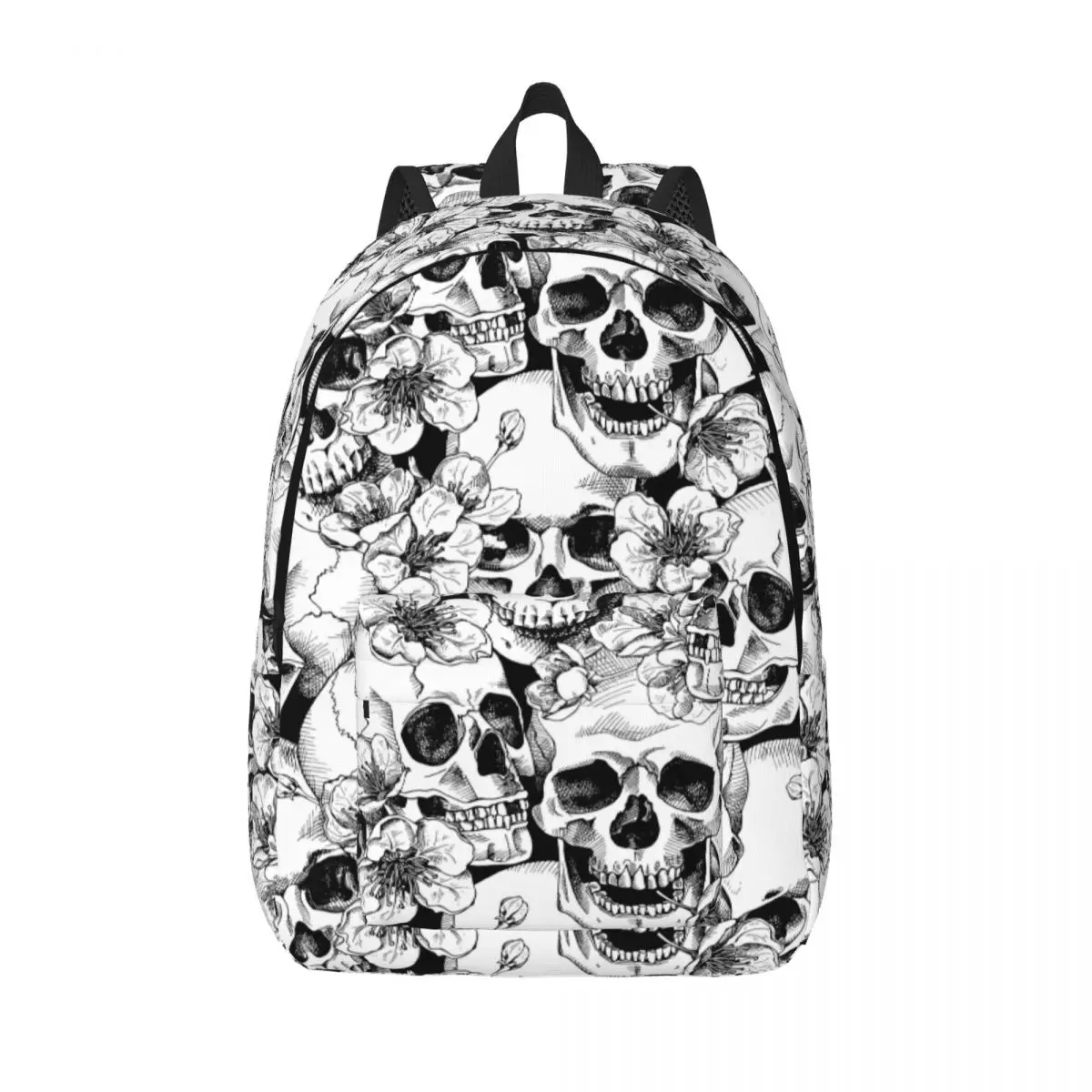 Mochila De calavera fresca para hombres y mujeres, bolsas de libros para estudiantes de secundaria primaria, mochila de día para senderismo