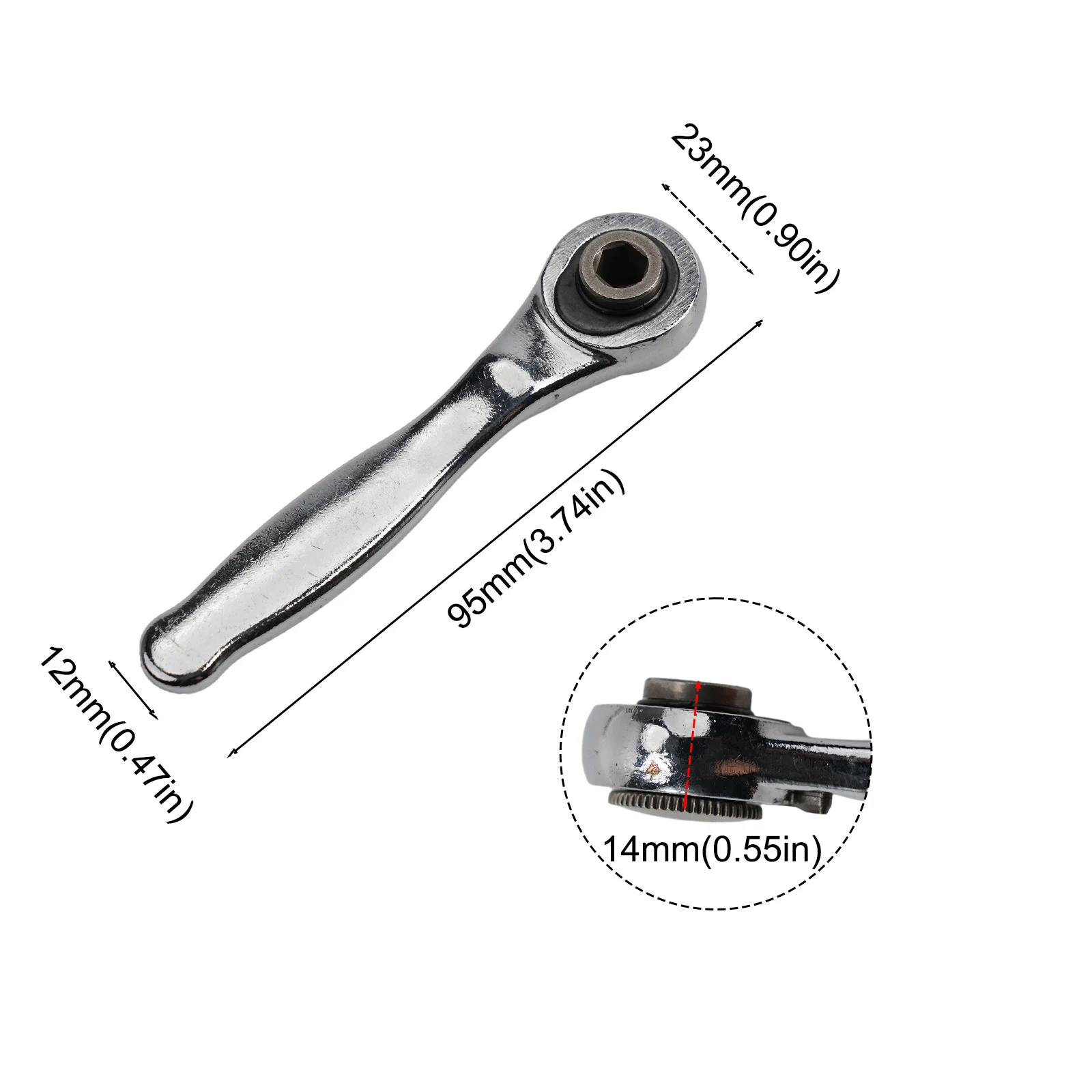 Wrench 72 Teeth Ratchet Adjustment Device Alloy Hand Tools Magnetic Screwdriver Handle Small Two-way 1/4\'\' Hex
