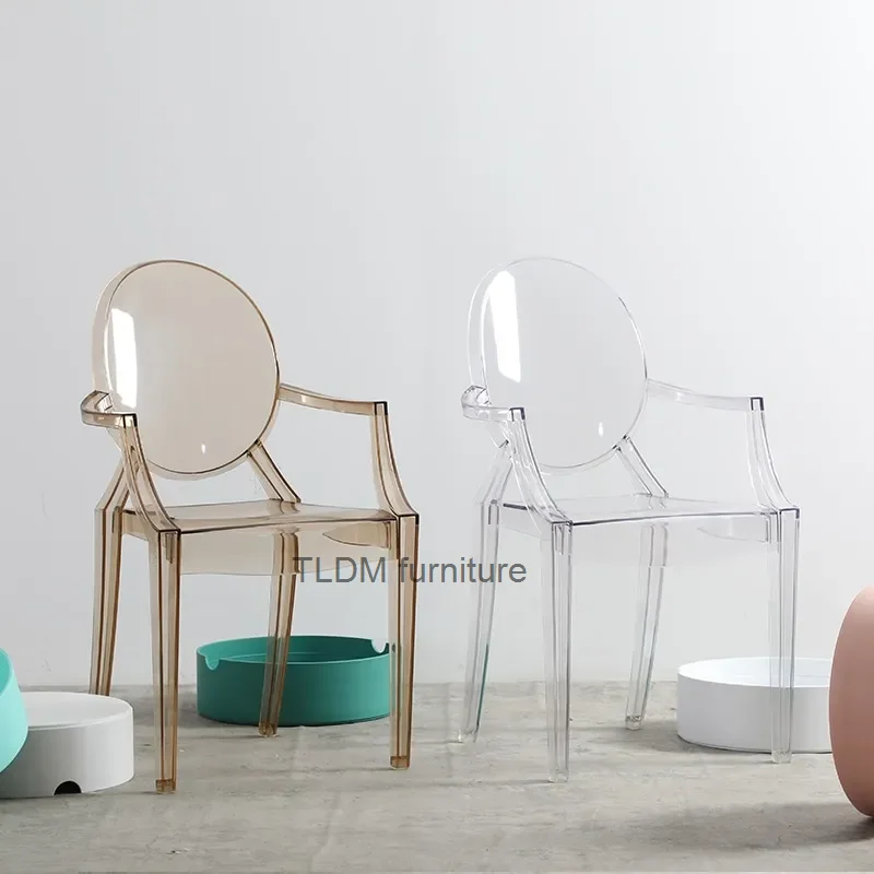 

Transparent Nordic Chairs Living Room Italian Lounge Plastic Acrylic Ergonomic Dining Chair Salon Party Muebles Hogar Furniture