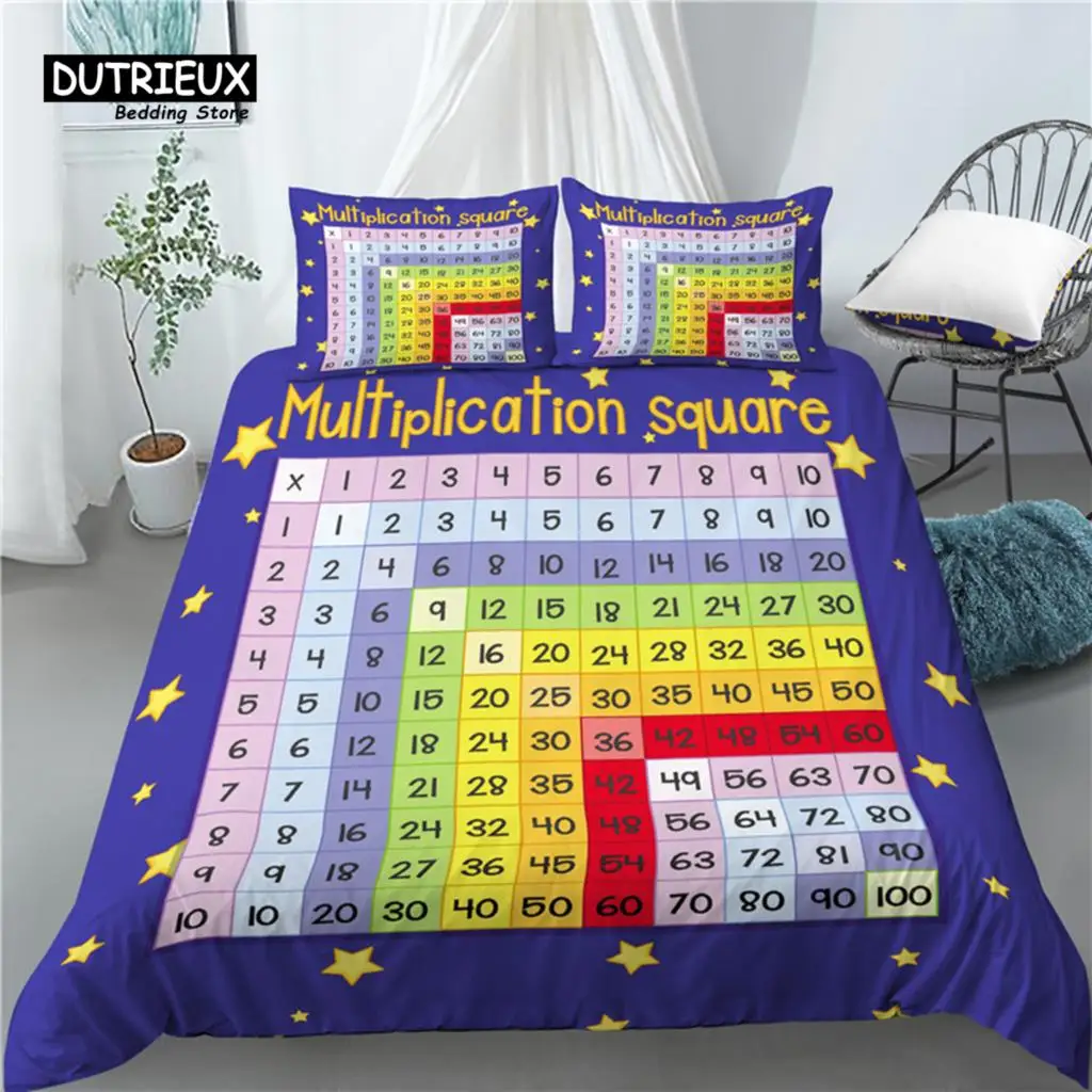 

Home Living Luxury 3D Multiplication Square Print 3Pcs Comfortable Duvet Cover PillowCase Bedding Set Queen King AU/EU/US Size