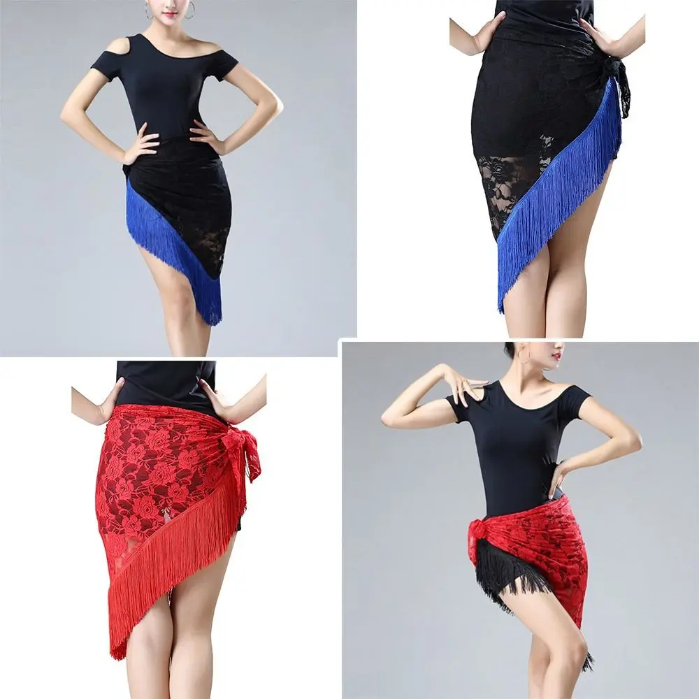 

Модный пояс-шарф для танца живота с кисточками, черное кружево с розами, женский пояс-юбка, богемный танцевальный костюм для выступлений