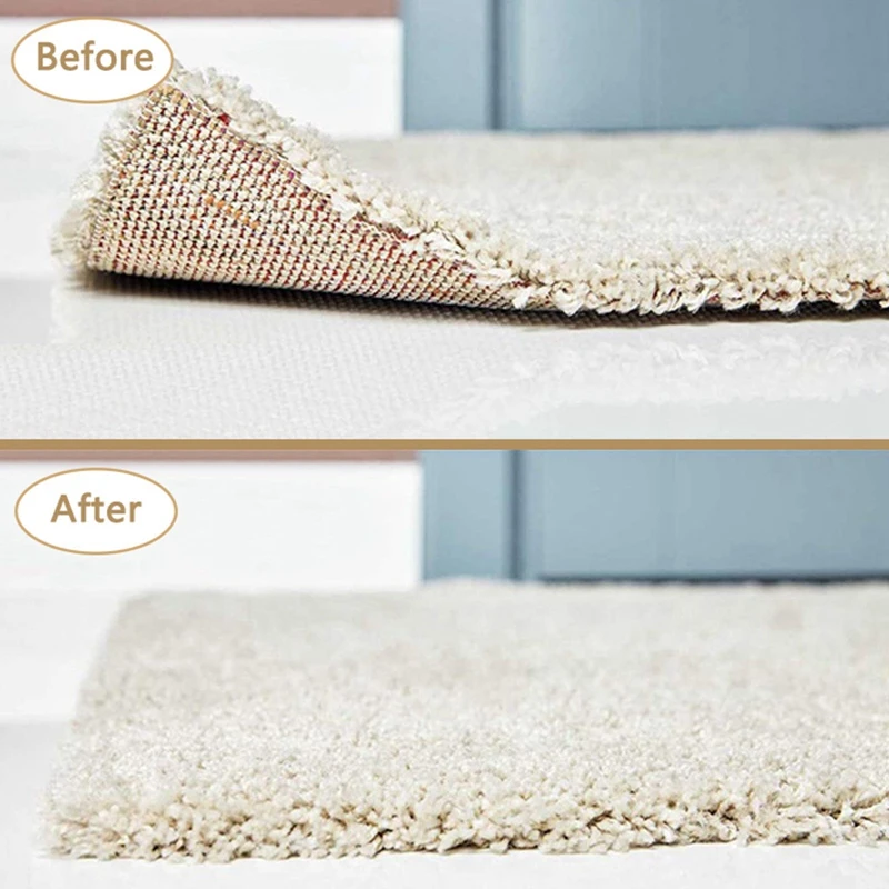 Rug Gripper Non-Slip Rug Pads Stickers Under Rug Carpet Tape Washable Reusable for Hardwood Floors Bedroom Entrance Doormat