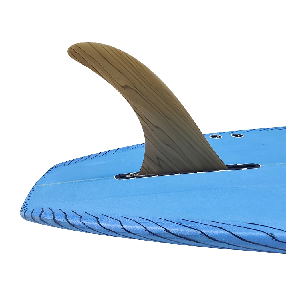 زعنفة Longboard من ألياف الزجاجية المصنوعة من الخيزران لركوب الأمواج، زعنفة مركزية كبيرة للوح التزلج، زعانف واحدة، 7 بوصة، 8 بوصة، 9 بوصة، 10 بوصة، 25 بوصة