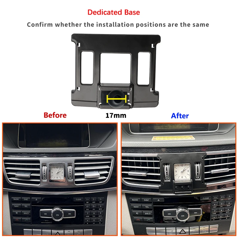 Dedicated Car Mobile Phone Holder For Mercedes-Benz E-class W212 2013-2016 Support Smartphone Wireless Charging Phone Holder