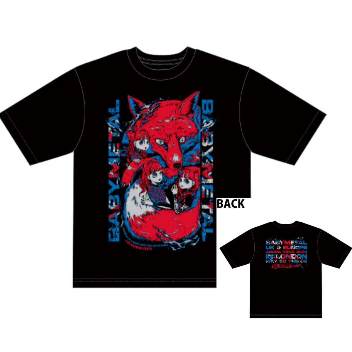 WORLD TOUR 2025-2026 SPECIAL ARENA SHOW BABYMETAL Band T-Shirt Baumwolle Grafik-T-Shirt Herren Damen Sommer Streetwear – Detail 6