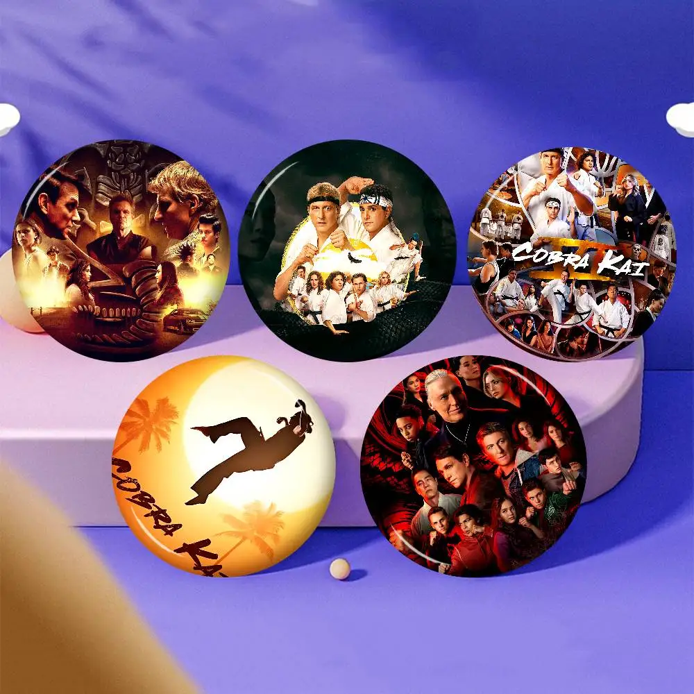 Martial Arts TV C-Cobra K-Kai Photo Brooches Creative Round Badge Gifts Pins 32/44/58mm