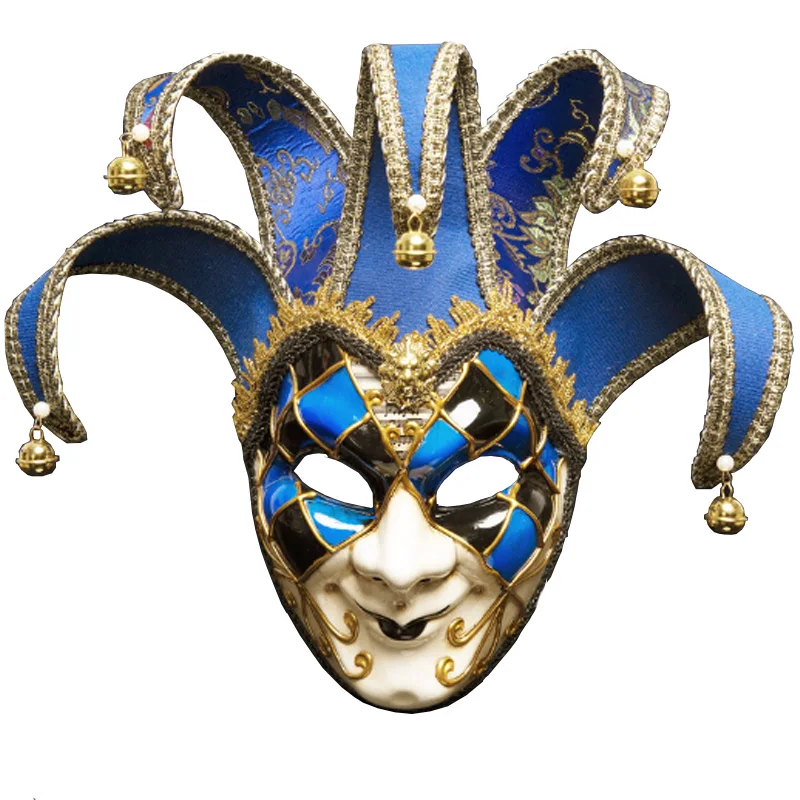 Halloween Party Christmas Masquerade Full Face Antique Clown Emperor Mask