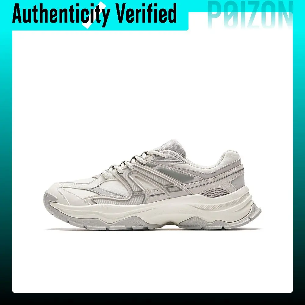 Anta Hot Textile, Split Suede Abrasion Resistant Low top Casual Shoes Women's White Gray 922348806-4