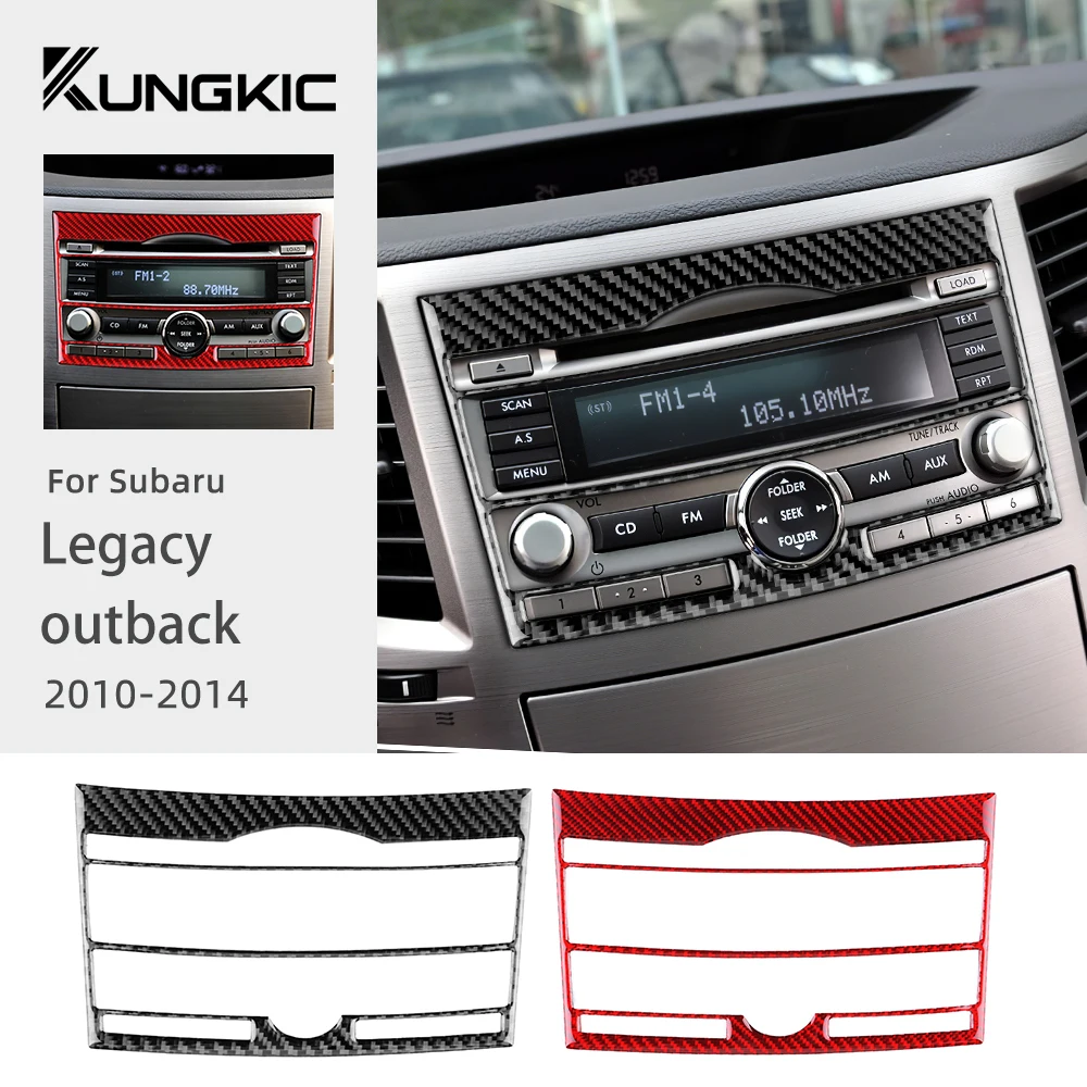 

For Subaru Legacy Outback 2010 2011 2012 2013 2014 Real Soft Carbon Fiber Sticker LHD RHD Car CD Central Control Panel Trim