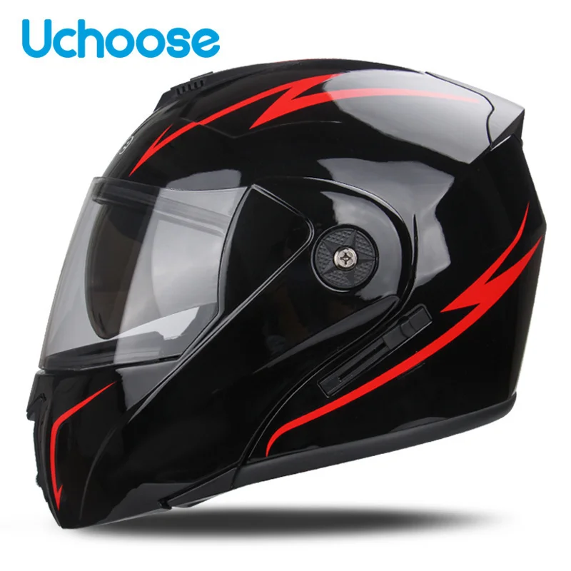 

2023 Saety Double Lens Unisex Helmet With Visor DOT Flip Up Cross Section Helmet Cross Section Helmet Modular Flip Helm