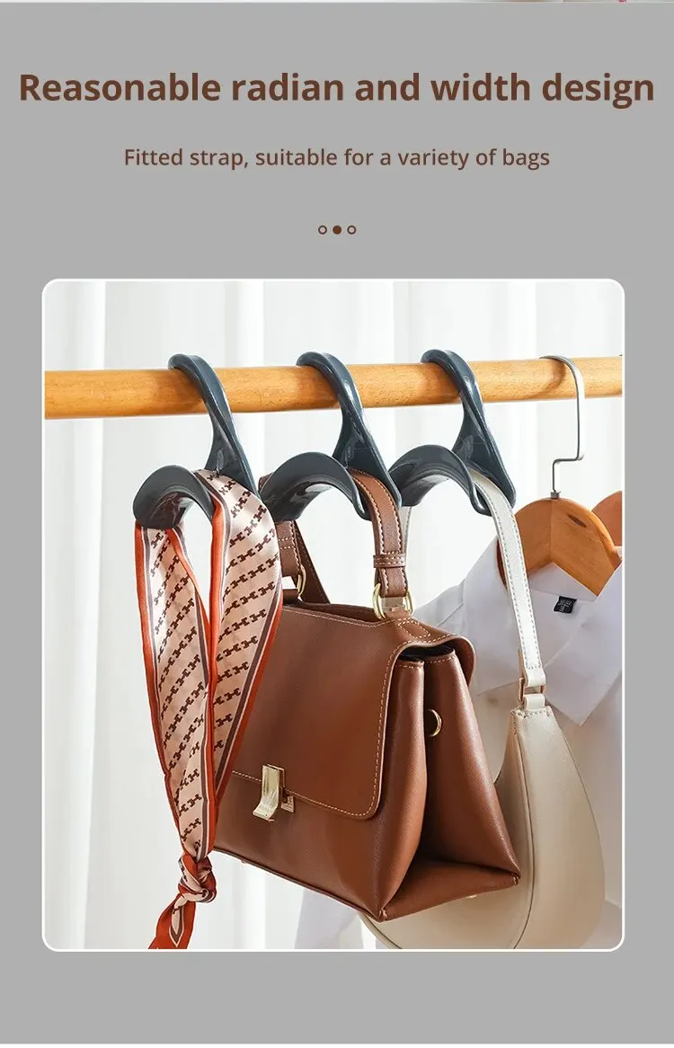 10 Stück verbreiterter Kunststoff-Aufhänger-Verbindungshaken, stapelbar, platzsparend, Aufbewahrung, multifunktionale Tasche und Hut-Aufhänger – Detail 4