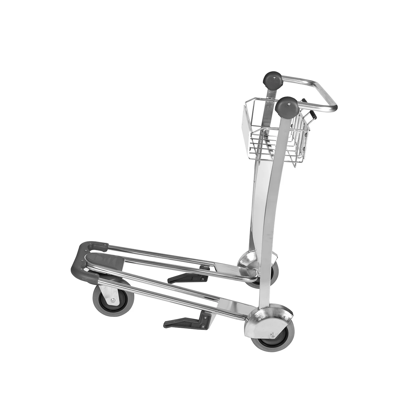 3 Wheels Stainless Steel Airport Hand Cart Trolley Airport Trolley Luggage