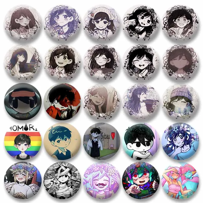 Horror Game Character SUNNY KEL MARI AUBREY Icons Badges Custom Omori Anime Lapel Pins Jewelry Brooch on Bag Decor Toys Gifts