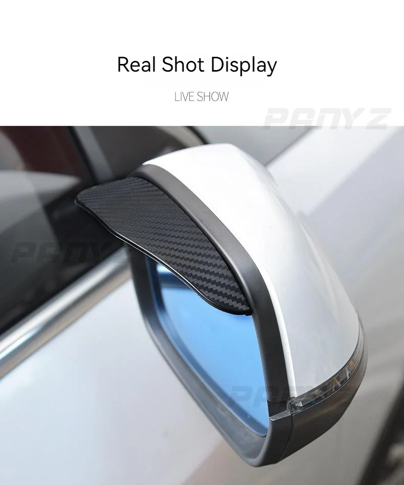 2PCS Car rearview Mirror Rain Eyebrow Visor Carbon Fiber Side Snow Sun Visor Rain cover Car mirror accessories