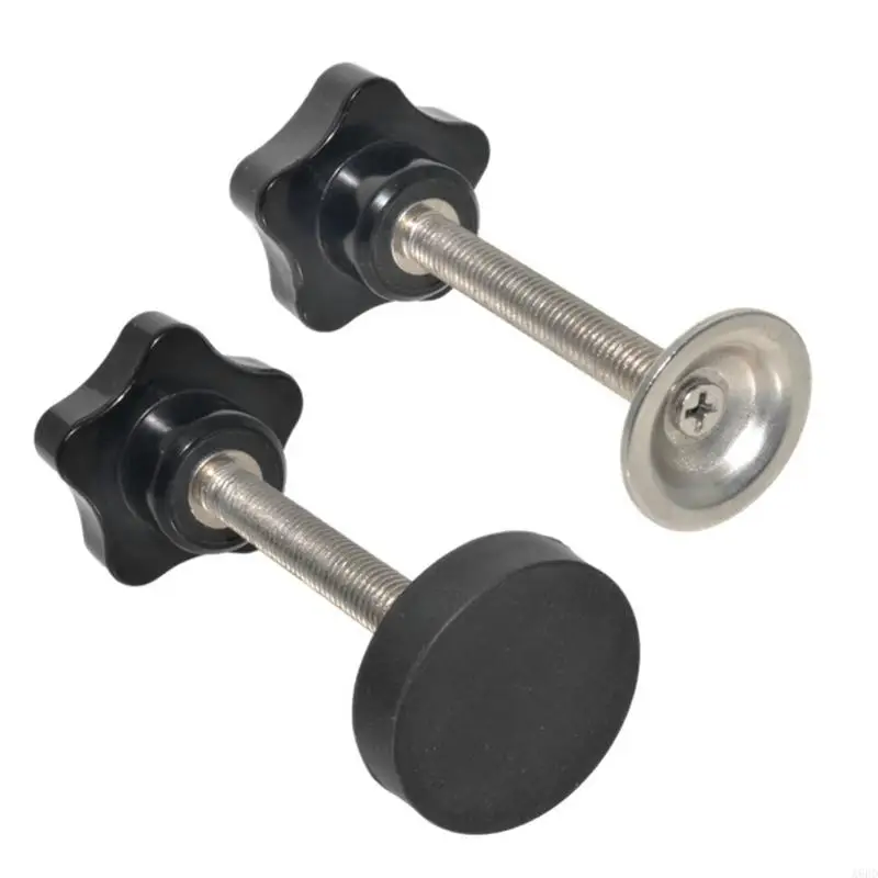 A6HD Durability Thread Star Hand Knob Tightening Screw Thread Knurled Clamping Knobs Black Head Threaded Knurled Grip Knobs