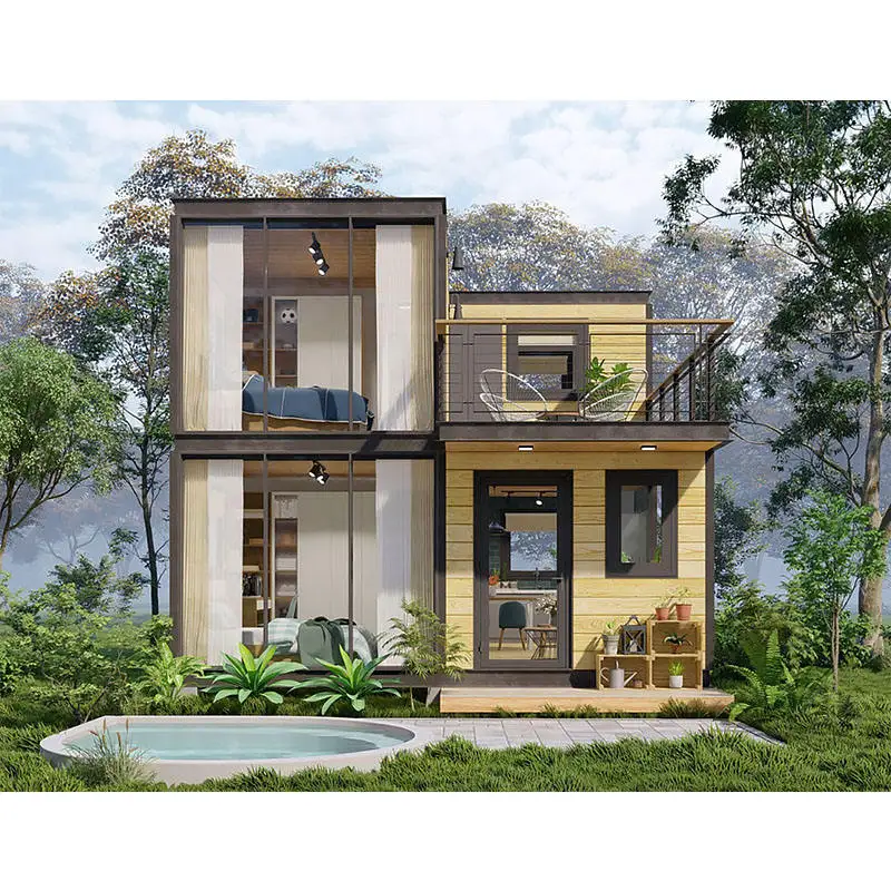 Luxury 2 Storey Prefab Villa House Portable Modern Single Family House for Living