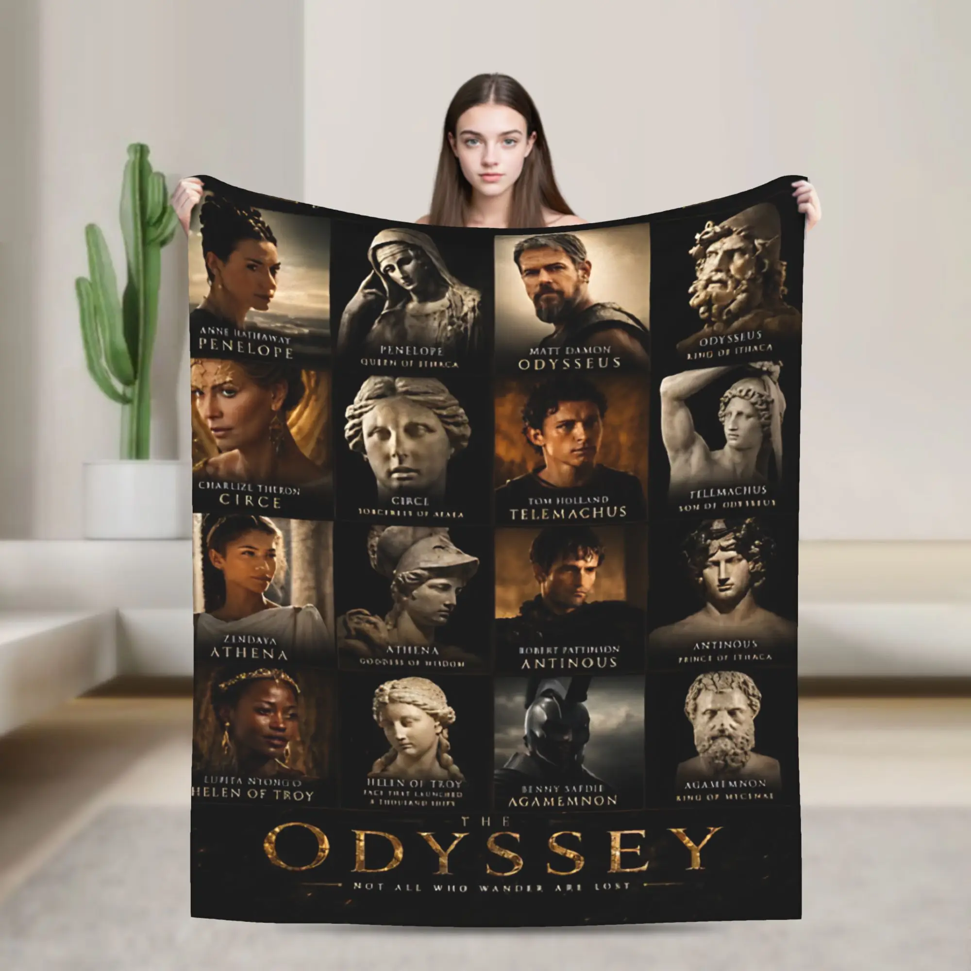 The Odysseys Movie 2026 Blanket Velvet  Multifunction Super Soft Throw Blankets for Bed Plush Thin Quilt