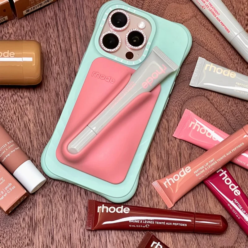 Etui na telefon z magnetycznym uchwytem na szminkę Lipstick Rhod do iPhone 16 17 Air 15 14 13 12 Pro Max Plus…